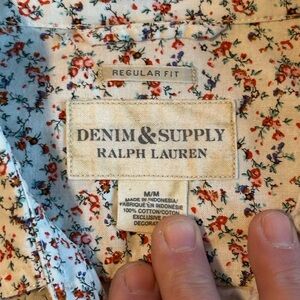 Denim & Supply Ralph Lauren Men's Floral Shirt - Cream